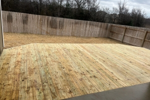 custom wooden deck