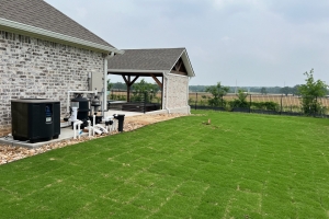 tiff tuff bermuda grass, crushed granite with flagstone steps, bull rock, pool equipment