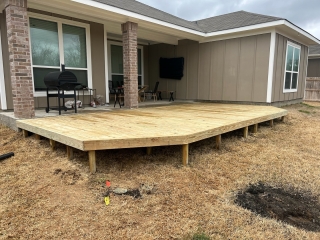 custom wooden deck