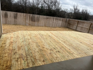 custom wooden deck